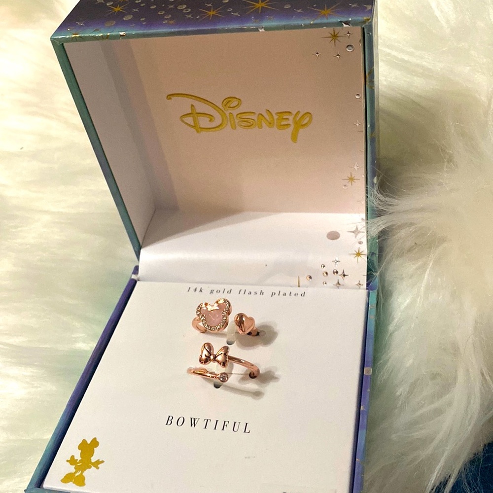Disney Minnie Rings Rose gold flash plated